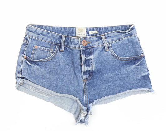 River Island Women’s Blue Denim Cut-Off Shorts Size 12