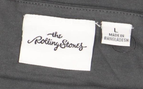 The Rolling Stones Women's Black L Camisole Strapless Band Tank
