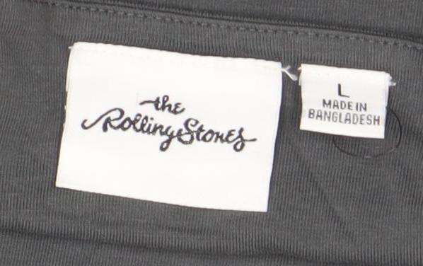 The Rolling Stones Women's Black L Camisole Strapless Band Tank