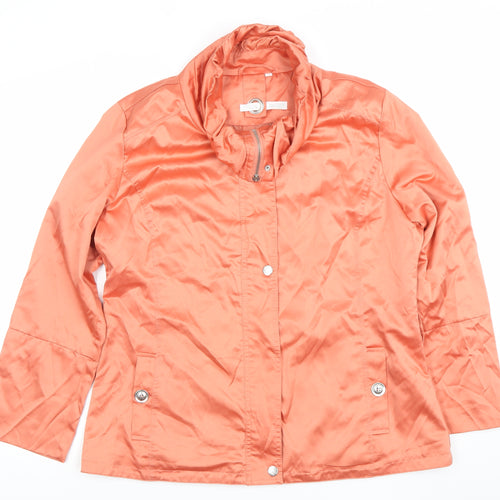 Paco Design Women's Orange XL Mid-Length Polyester Cotton Jacket