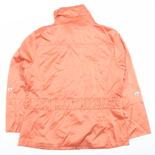 Paco Design Women's Orange XL Mid-Length Polyester Cotton Jacket