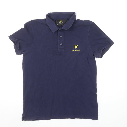 Lyle & Scott Men's Blue Regular Fit Cotton Polo Shirt L