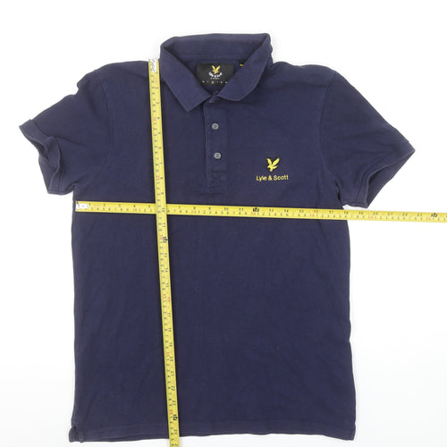 Lyle & Scott Men's Blue Regular Fit Cotton Polo Shirt L