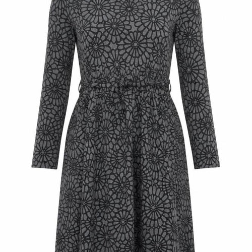 Next Women’s Grey Floral A-Line Jersey Dress Size 10