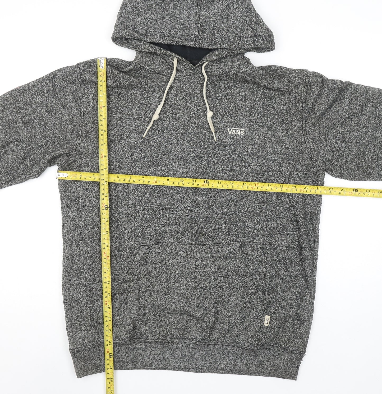 Vans Men's Grey Pullover Hoodie Small Regular Fit Fleece Sweatshirt