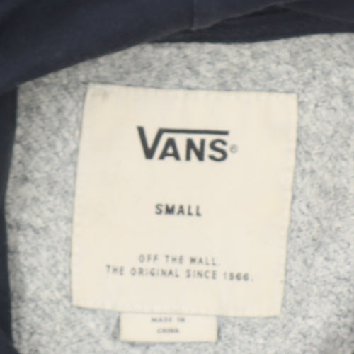 Vans Men's Grey Pullover Hoodie Small Regular Fit Fleece Sweatshirt