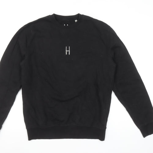 LooseHeadz Men’s Black Small Crew Neck Pullover Sweatshirt