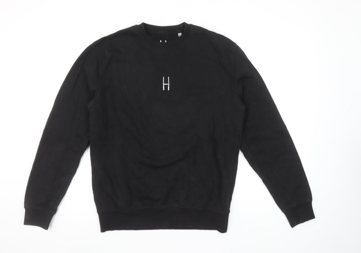 LooseHeadz Men’s Black Small Crew Neck Pullover Sweatshirt