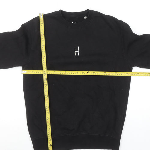 LooseHeadz Men’s Black Small Crew Neck Pullover Sweatshirt