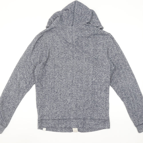 Fabric Men’s Grey Full Zip Hoodie Size M Classic Knit