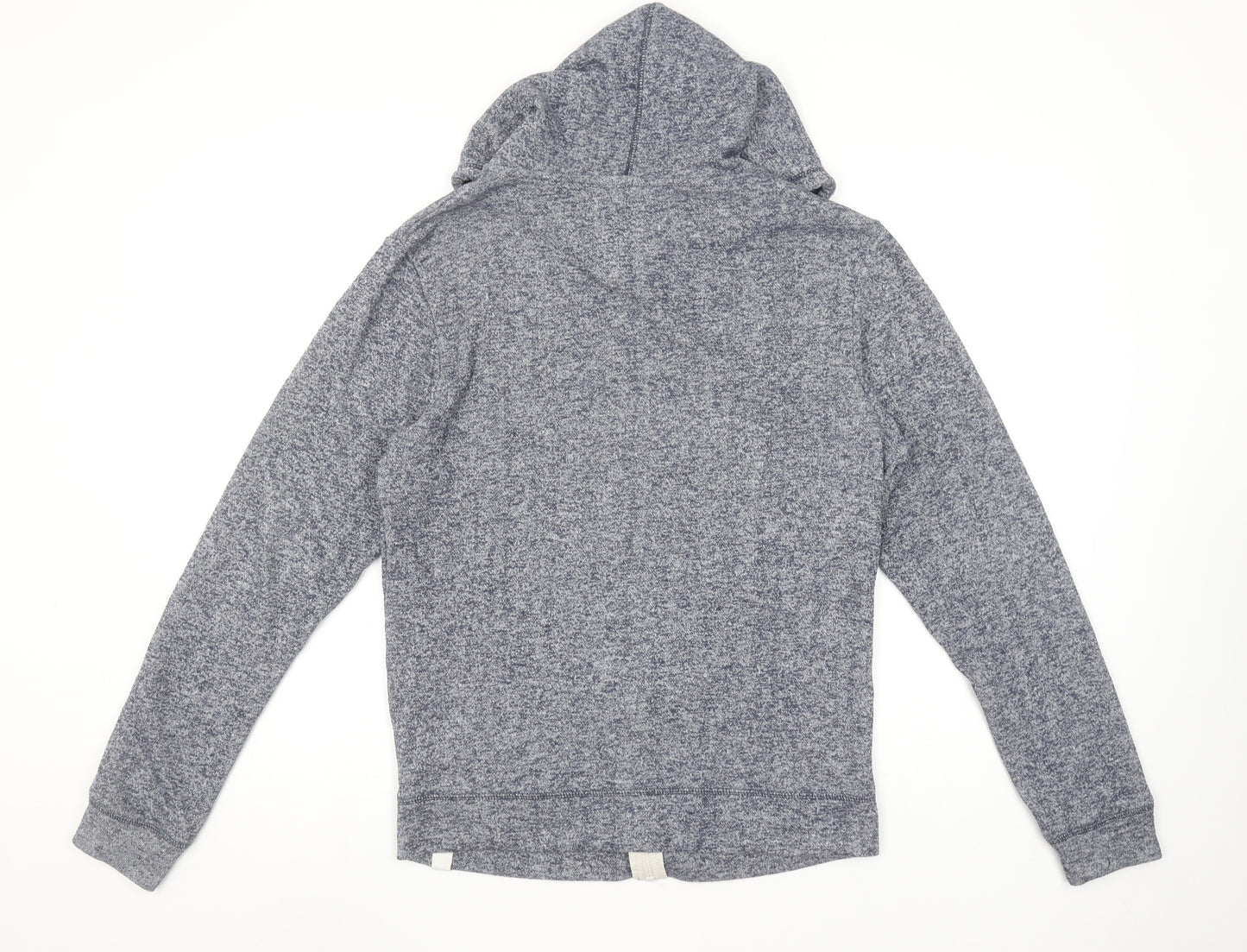 Fabric Men’s Grey Full Zip Hoodie Size M Classic Knit