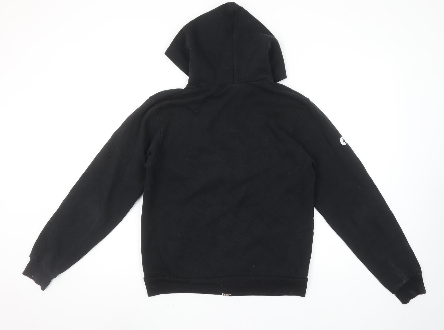 American Apparel Women's Black Full Zip Hoodie Size M Fleece Cotton Blend