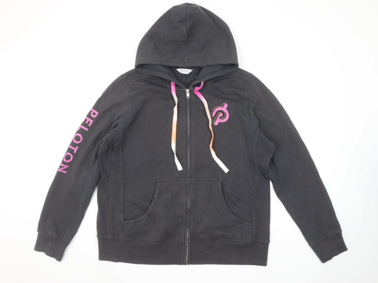 Peloton Women's Black Full Zip Hoodie XL Cotton Blend