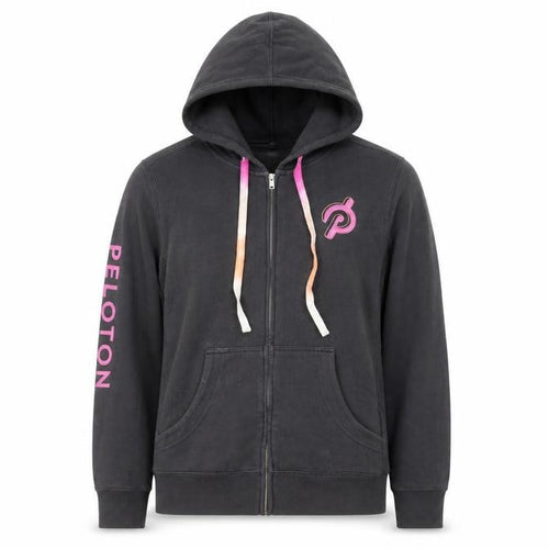 Peloton Women's Black Full Zip Hoodie XL Cotton Blend