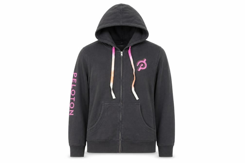 Peloton Women's Black Full Zip Hoodie XL Cotton Blend