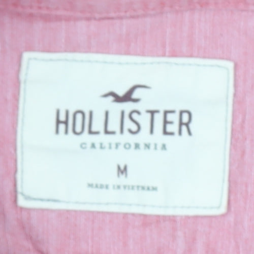 Hollister Men’s Red Slim Fit Long Sleeve Button-Up Shirt M