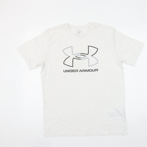 Under Armour Men's White M Sports Graphic Crew Neck T-Shirt