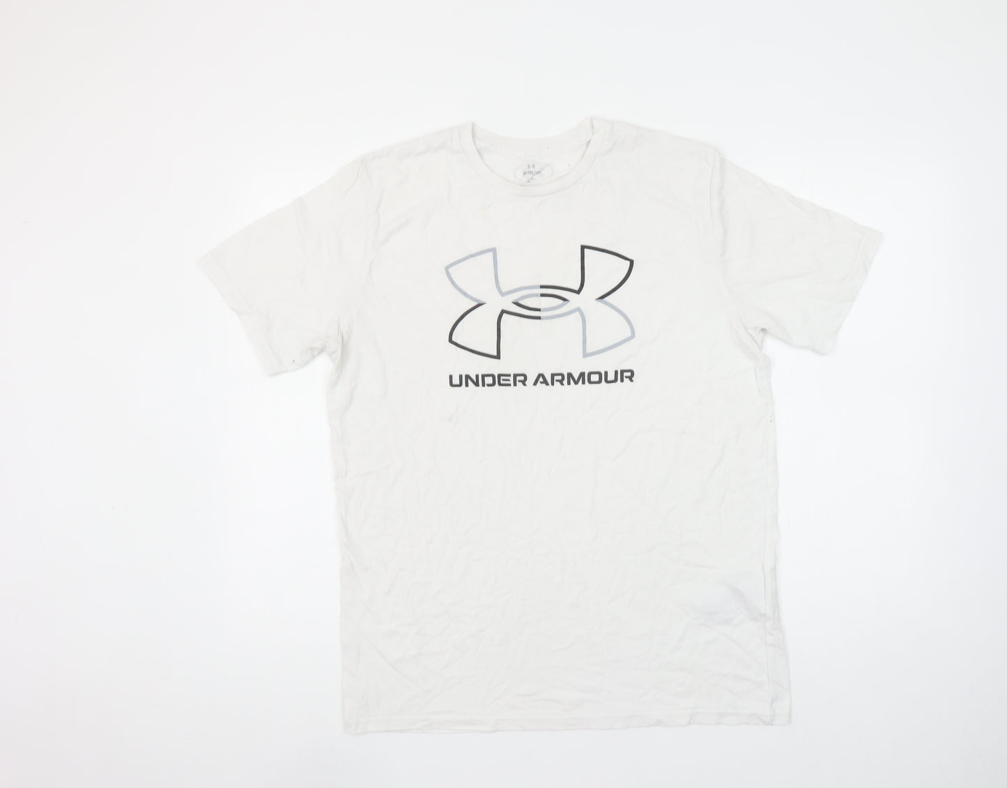Under Armour Men's White M Sports Graphic Crew Neck T-Shirt