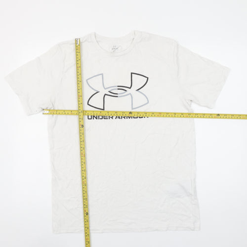 Under Armour Men's White M Sports Graphic Crew Neck T-Shirt