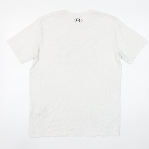 Under Armour Men's White M Sports Graphic Crew Neck T-Shirt
