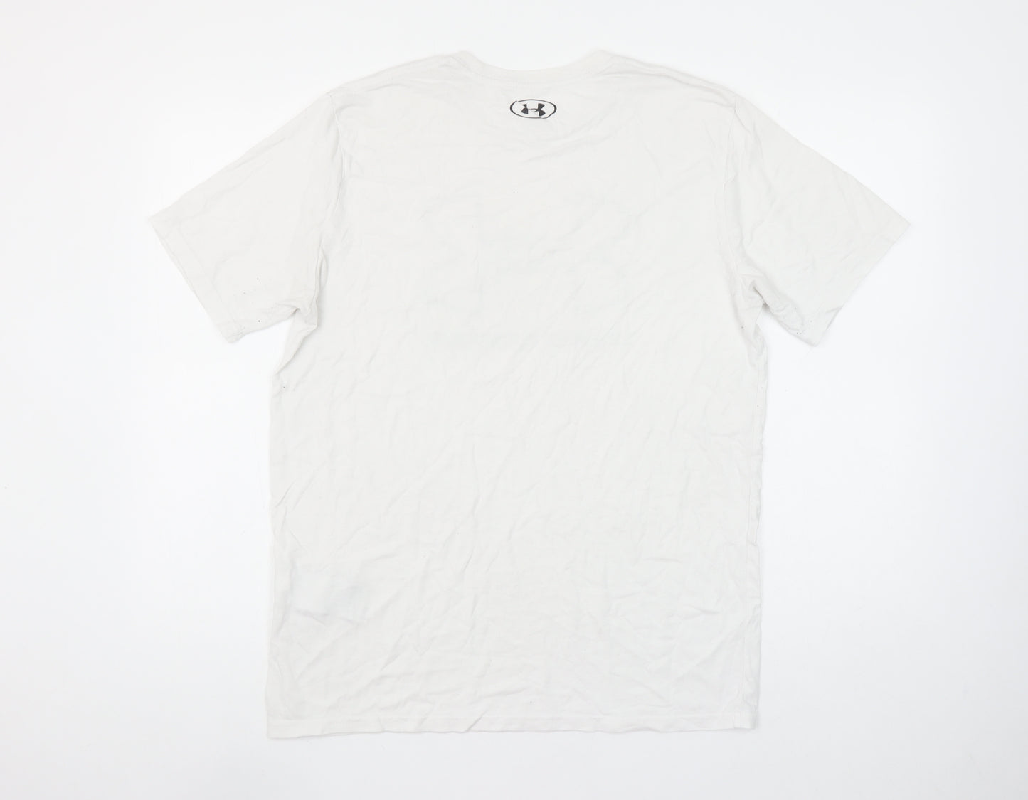 Under Armour Men's White M Sports Graphic Crew Neck T-Shirt