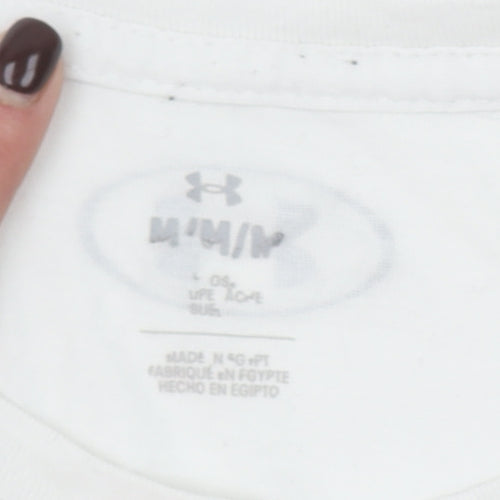 Under Armour Men's White M Sports Graphic Crew Neck T-Shirt