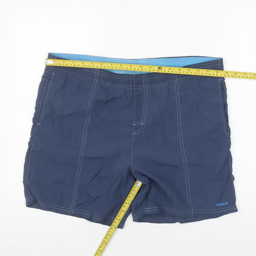 Etirel Men Blue M Swim Shorts Elastic Waist Quick Dry Lined