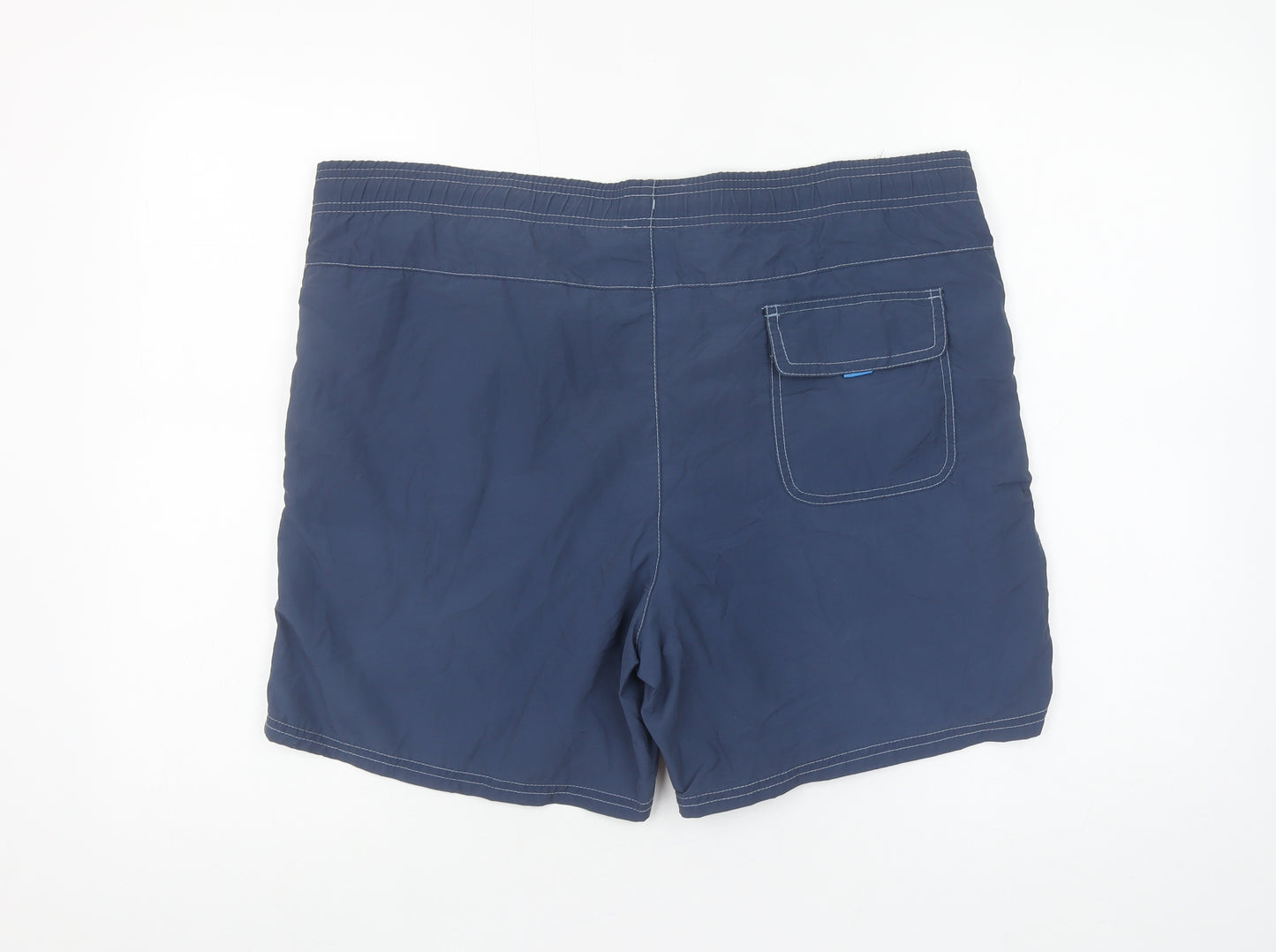 Etirel Men Blue M Swim Shorts Elastic Waist Quick Dry Lined