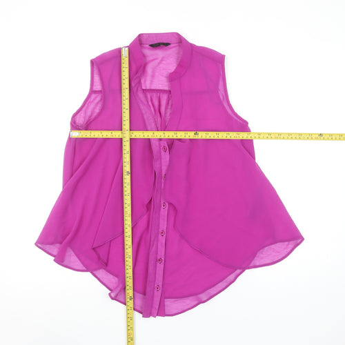 Savida Women's Purple Sleeveless Chiffon Blouse Size 10