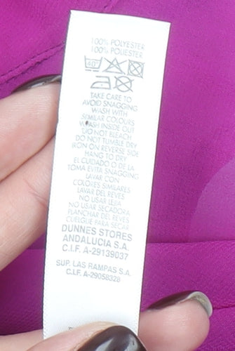 Savida Women's Purple Sleeveless Chiffon Blouse Size 10