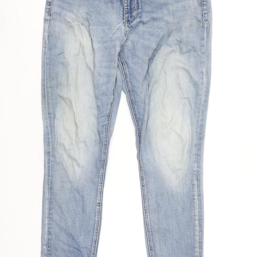 Pre London Men’s Blue Slim Straight Jeans 32R Light Wash Denim