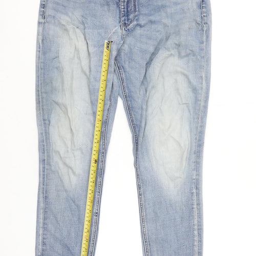 Pre London Men’s Blue Slim Straight Jeans 32R Light Wash Denim