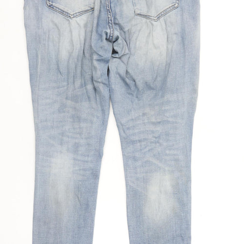 Pre London Men’s Blue Slim Straight Jeans 32R Light Wash Denim