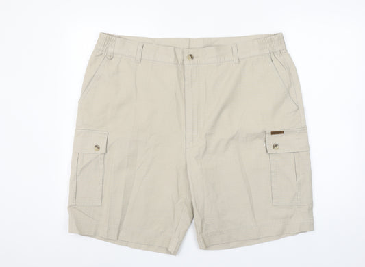 Browning Men's Beige Cargo Shorts Size 40 Cotton Canvas Outdoor