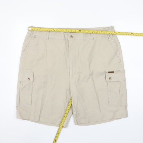 Browning Men's Beige Cargo Shorts Size 40 Cotton Canvas Outdoor
