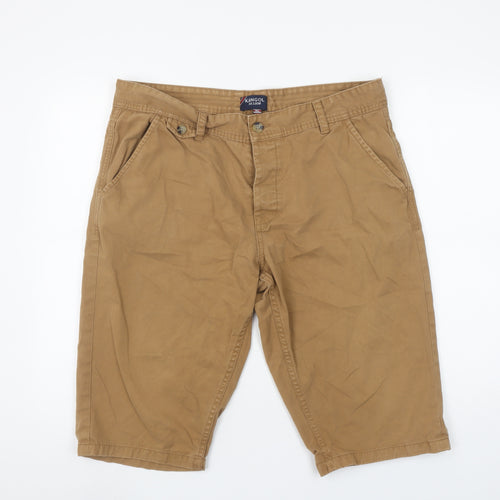 Kangol Men's Beige Chino Shorts XL Regular Fit Cotton Casual