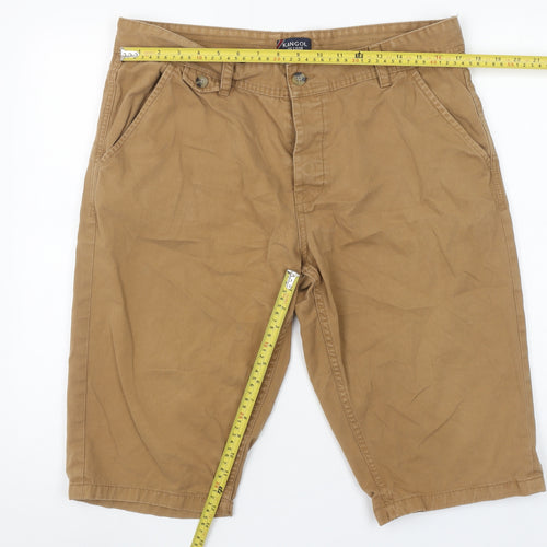 Kangol Men's Beige Chino Shorts XL Regular Fit Cotton Casual