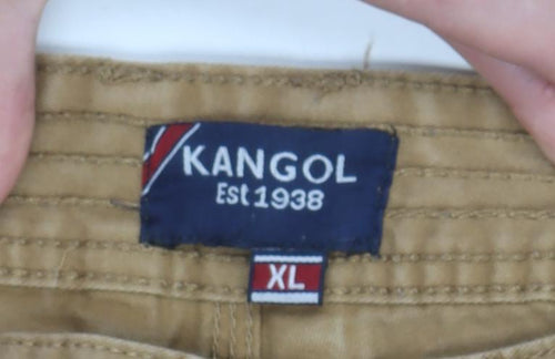 Kangol Men's Beige Chino Shorts XL Regular Fit Cotton Casual