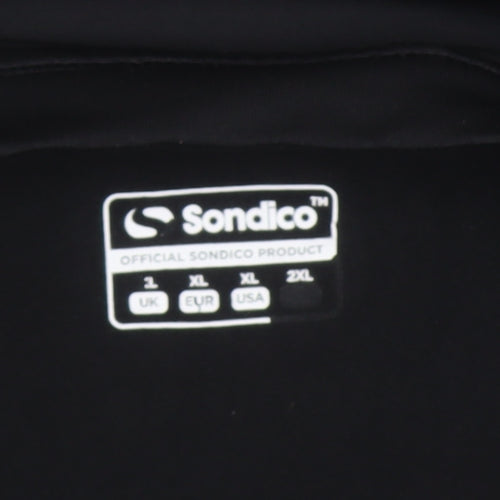Sondico Men's Black L Compression Fit Short Sleeve Sports Top
