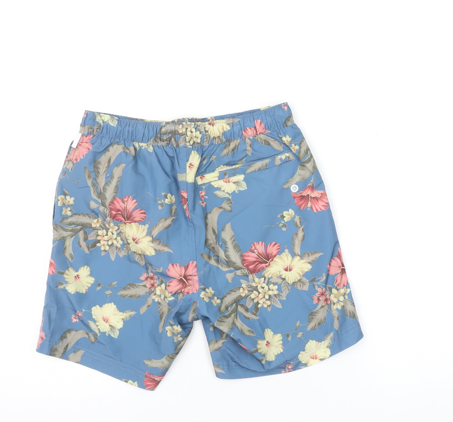 Original Penguin Men's Blue Floral Hawaiian Swim Shorts Size S