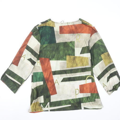 Punt Roma Women’s Multicoloured Geometric Tunic Blouse Size 10