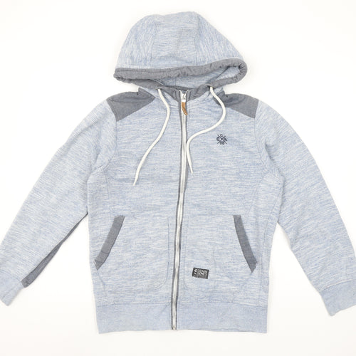 CENTE RED Men's Grey Full Zip Hoodie Small Lightweight Cotton Blend