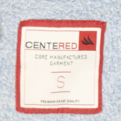 CENTE RED Men's Grey Full Zip Hoodie Small Lightweight Cotton Blend