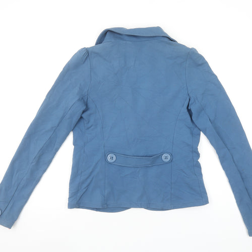 Killah Women Blue XL Cotton Stretch Single Breasted Blazer Jacket