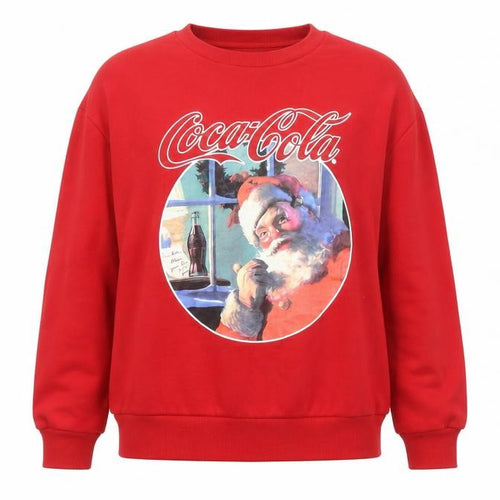 Pull&Bear Coca-Cola Red Christmas Santa Sweatshirt Women’s Small