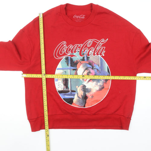 Pull & Bear Coca-Cola Red Christmas Santa Sweatshirt Women’s Small