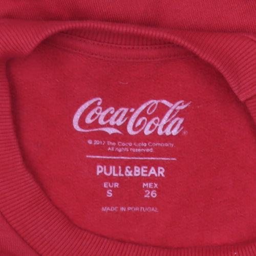 Pull & Bear Coca-Cola Red Christmas Santa Sweatshirt Women’s Small