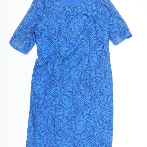 Dunnes Women’s Blue Lace Sheath Knee Length Dress Size 12