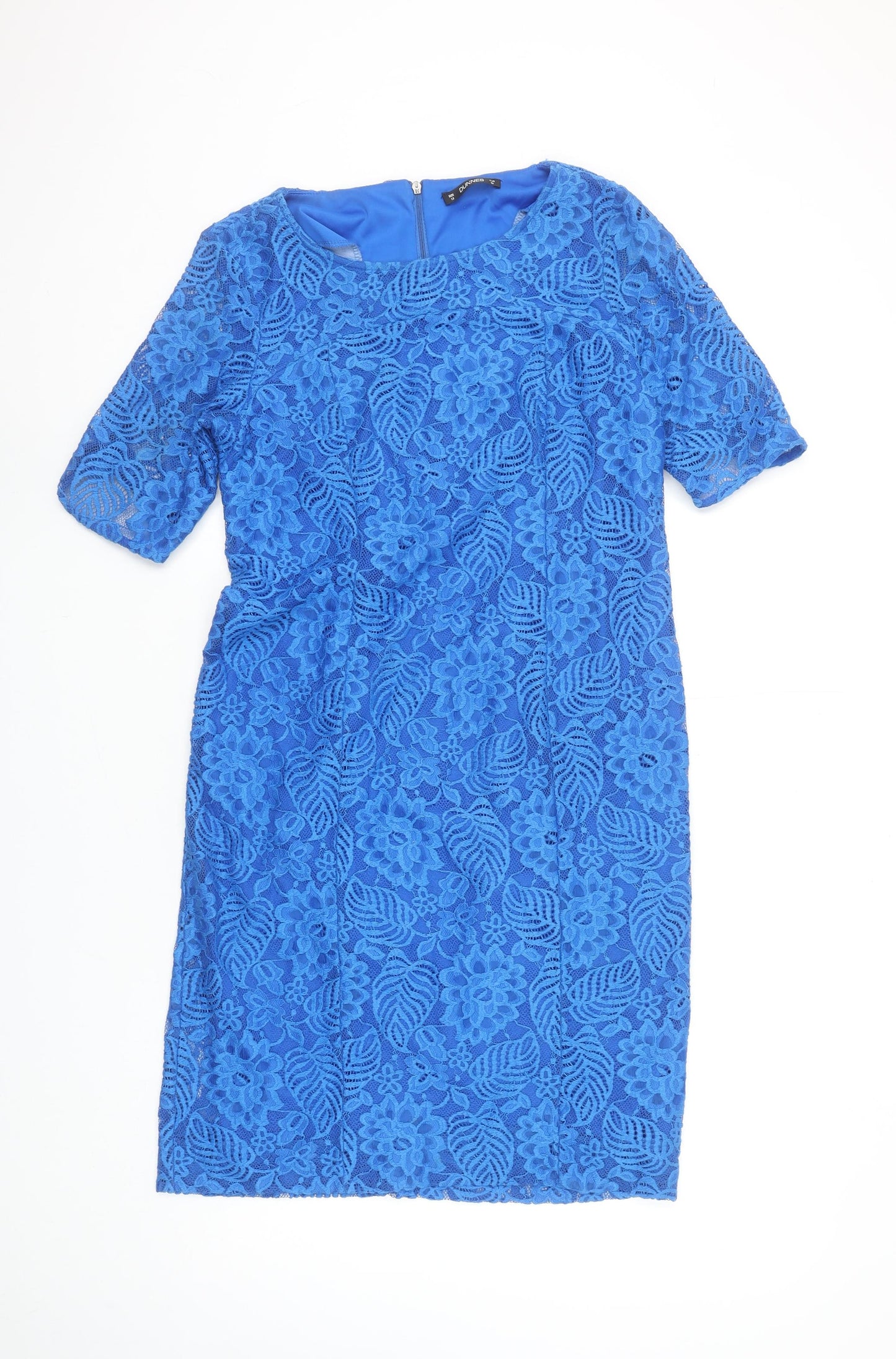 Dunnes Women’s Blue Lace Sheath Knee Length Dress Size 12