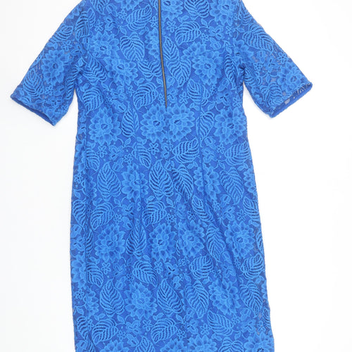 Dunnes Women’s Blue Lace Sheath Knee Length Dress Size 12